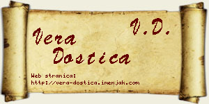 Vera Dostica vizit kartica
